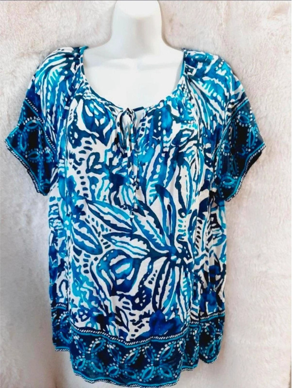 Lucky Brand Bohemian Peasant Blouse sz Medium
